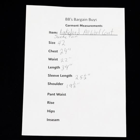 Vintage Lakeland Tan Suede Field Coat Men's Sz 42 Wool Lining Trim Button Up - Picture 11 of 11